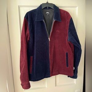 Stussy Red and Blue Corduroy Jacket